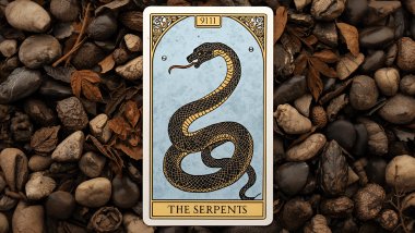 Imagem que representa a carta A Serpente do Baralho Cigano.