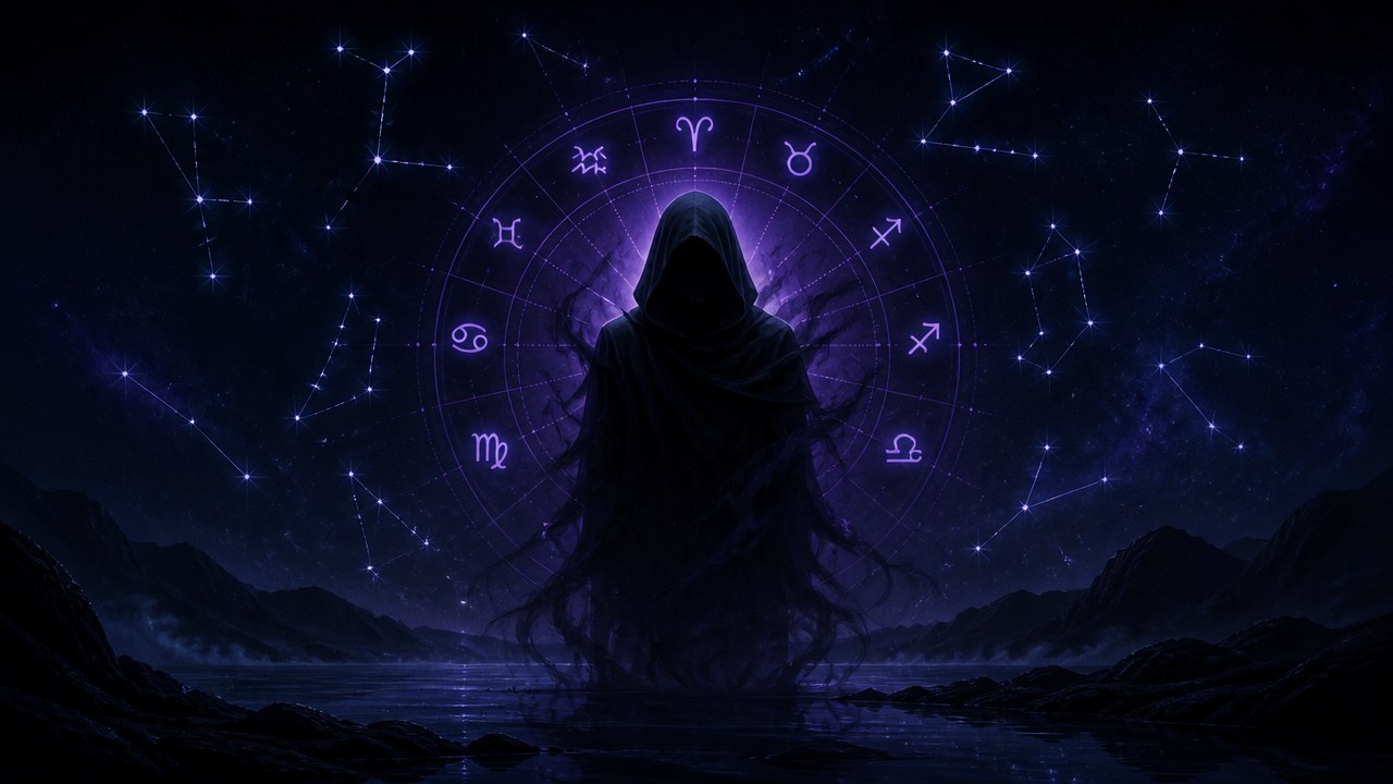 Arte editorial mística sobre O lado sombrio de cada signo