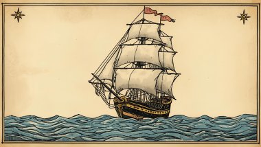 Imagem que representa a carta O Navio do Baralho Cigano.