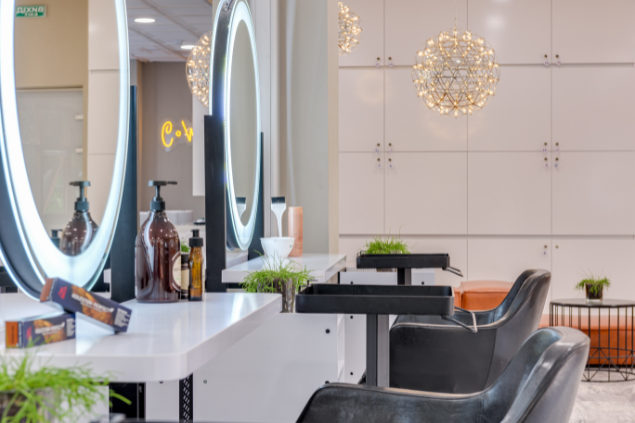 Foto de um salão de beleza