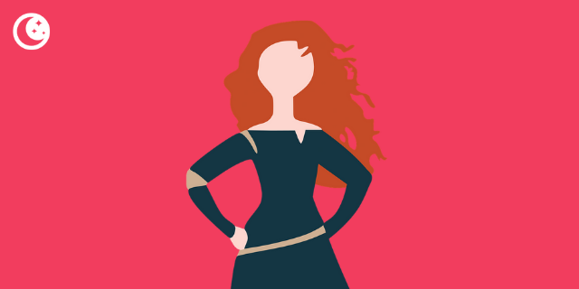 Ilustração da princesa Merida do filme 