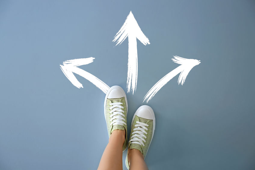 Setas apontando para diferentes direções