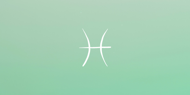 verde-água com símbolo de peixes