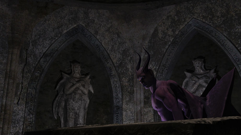 Representação de anjo caído.