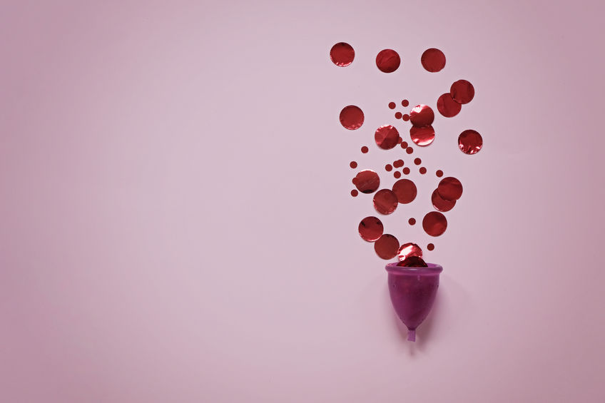 Sangue e coletor menstrual