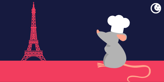 Ilustração do Remy do filme ratatouile