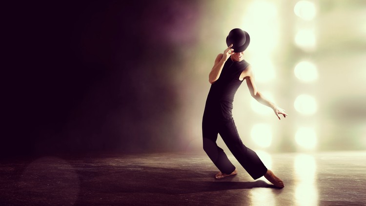 Homem praticando jazz dance