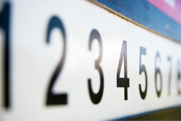 número em um telão