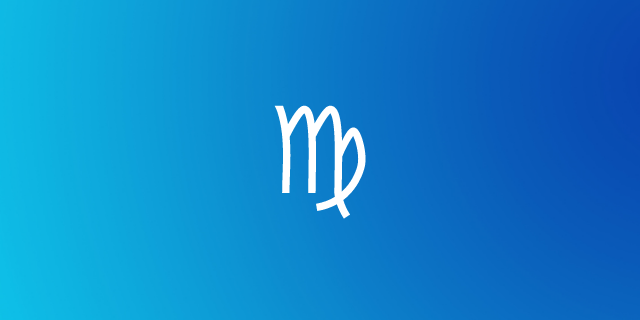 azul com símbolo de virgem