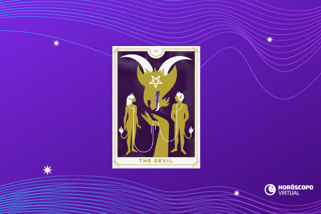 Carta O Diabo virada para cima