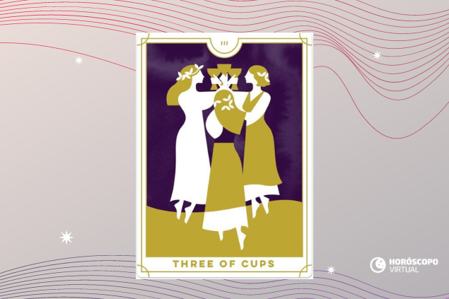 Carta de tarot 3 de copas