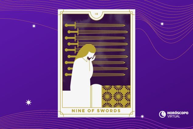 Carta de tarot 9 de Espadas