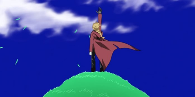 Cena do anime Full Metal Alchemist.
