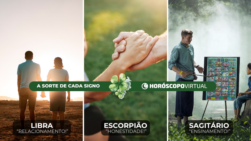 Imagem de três fotos de pessoas comuns, trazendo o conceito do desejo dos signos de libra, escorpião e sagitário.