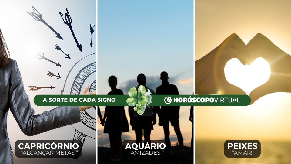 Imagem de três fotos de pessoas comuns, trazendo o conceito do desejo dos signos de capricórnio, aquário e peixes.