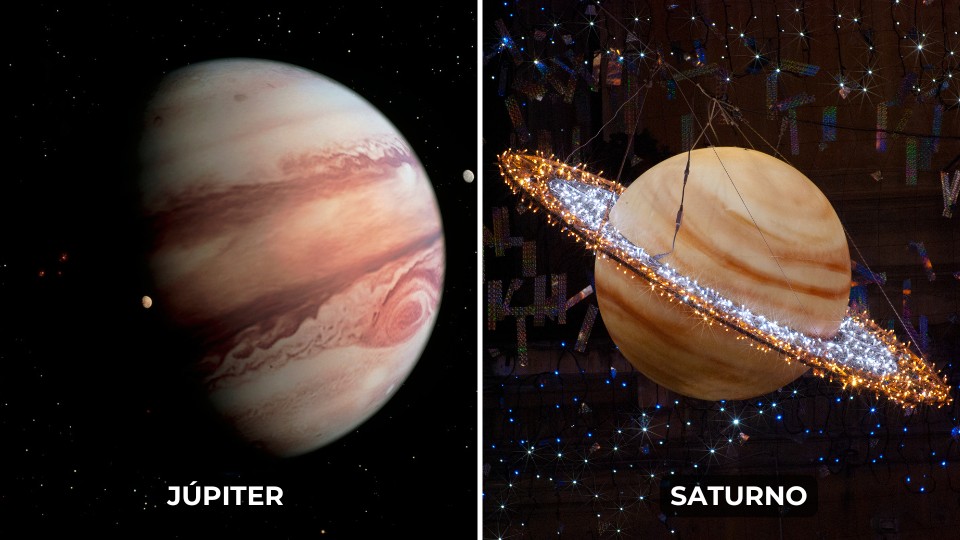 Imagem dos planetas sociais: Júpiter e Saturno