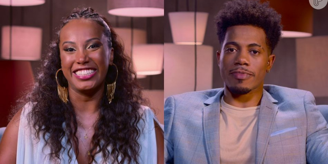 Imagem de Carolina Novaes e Hudson Mendes, participantes do Casamento às cegas Brasil