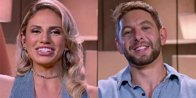 Imagem de Dayanne Feitoza e Rodrigo Vaisemberg, participantes de Casamento às cegas Brasil