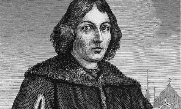 Pintura do rosto de Nicolau Copérnico