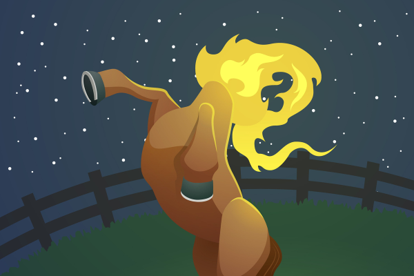 Ilustração da Mula sem cabeça