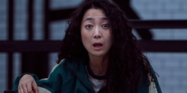 Imagem da personagem Han Mi-nyeo durante a série Round 6