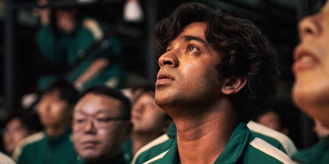 Imagem do personagem Ali Abdul durante a série Round 6