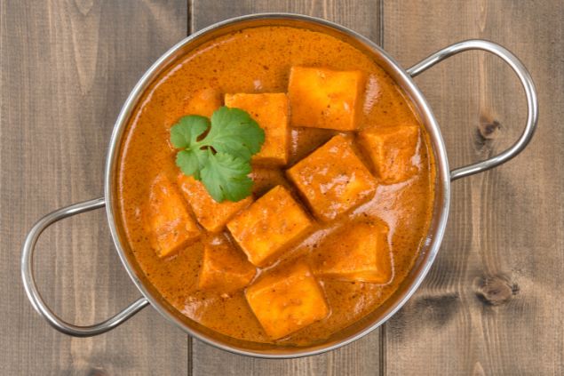 Imagem de matar paneer em uma panela