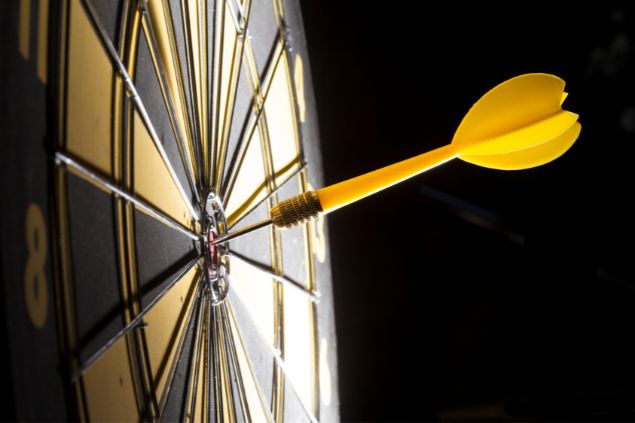 Imagem de uma tábua de alvo