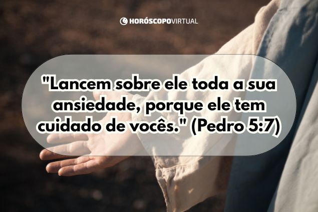 Imagem do versículo bíblico para escorpião - Pedro 5:7