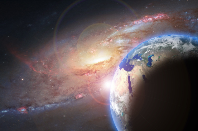 Planeta Terra no meio do Universo