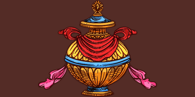 Imagem vetorial do vaso de tesouros. 