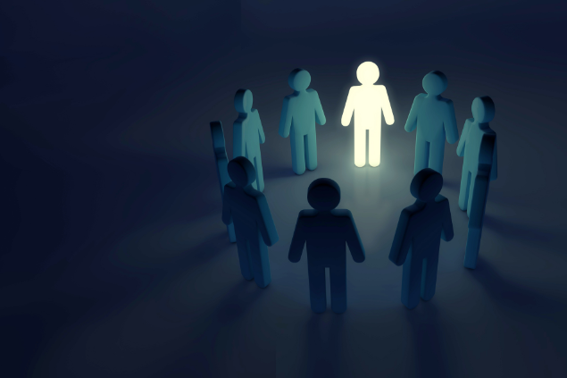 Representação de líder em 3D