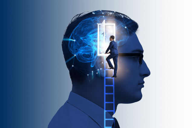 Representação de pessoa de mente aberta