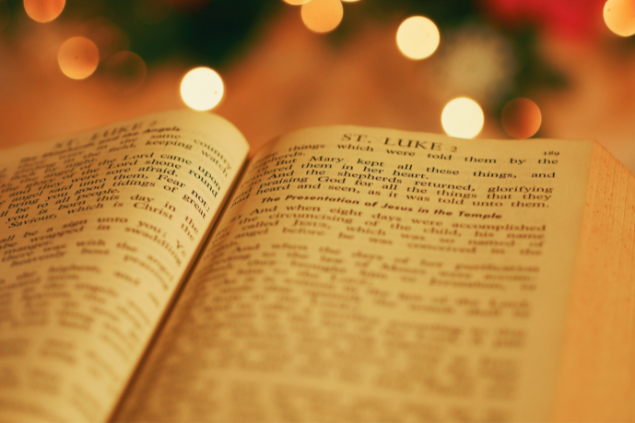 Pessoa lendo a bíblia