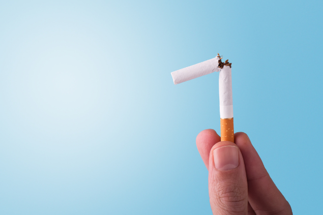 Cigarro partido ao meio