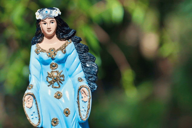 Fotografia de imagem de gesso de Iemanjá