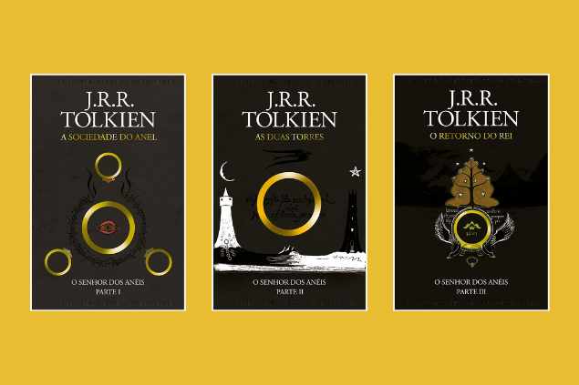 Capas de 3 livros da Saga 