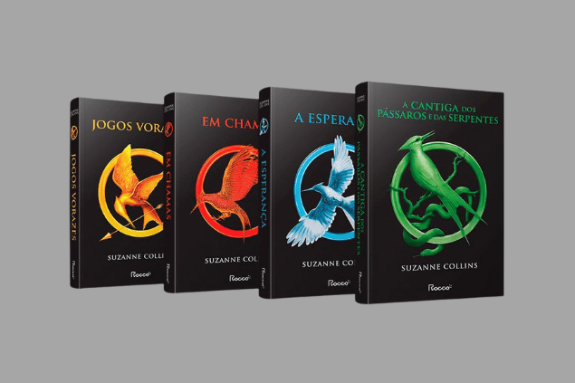 Capas de 4 livros da Saga 