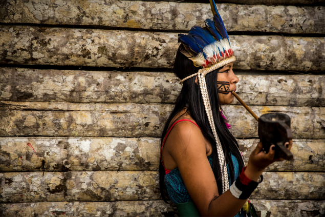 Imagem de uma indígena, trazendo o conceito da cabocla Indaiá da Umbanda.