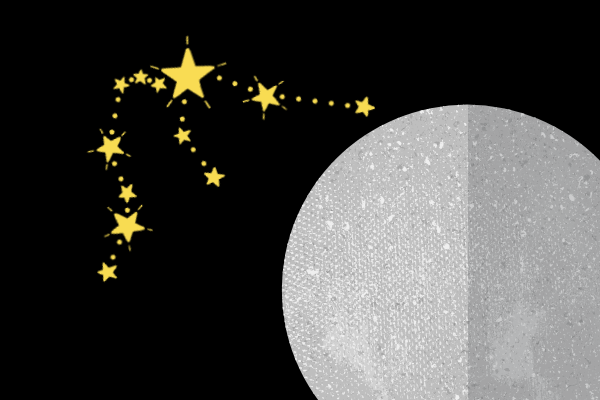 Ilustração de constelação de aquário e planeta mercúrio