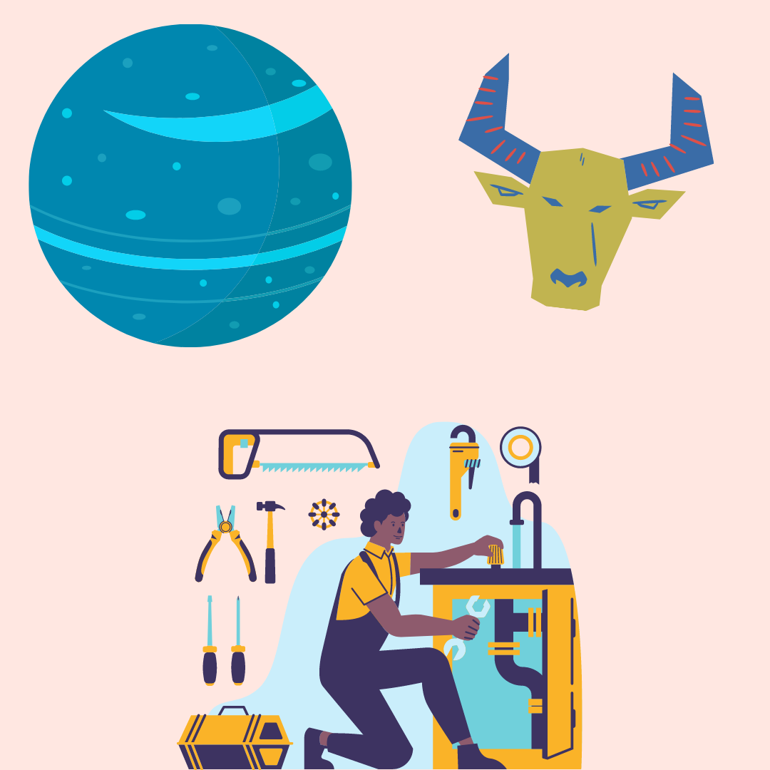 Netuno em touro no trabalho