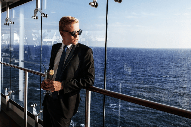 Retrato de homem rico. Conceito de vida de luxo. 