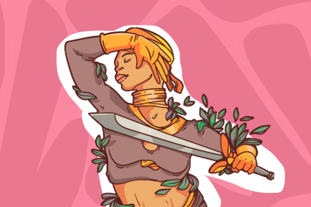 Desenho da orixá Obá