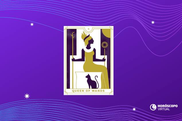 Imagem da carta Rainha de Paus virada para cima