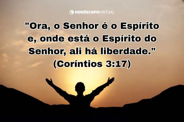 Imagem do versículo bíblico para sagitário - Coríntios 3:17