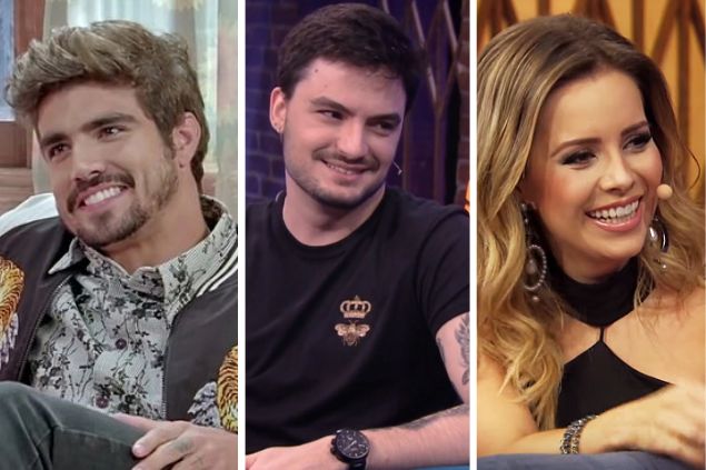 Grid com Caio Castro, Felipe Neto e Sandy.