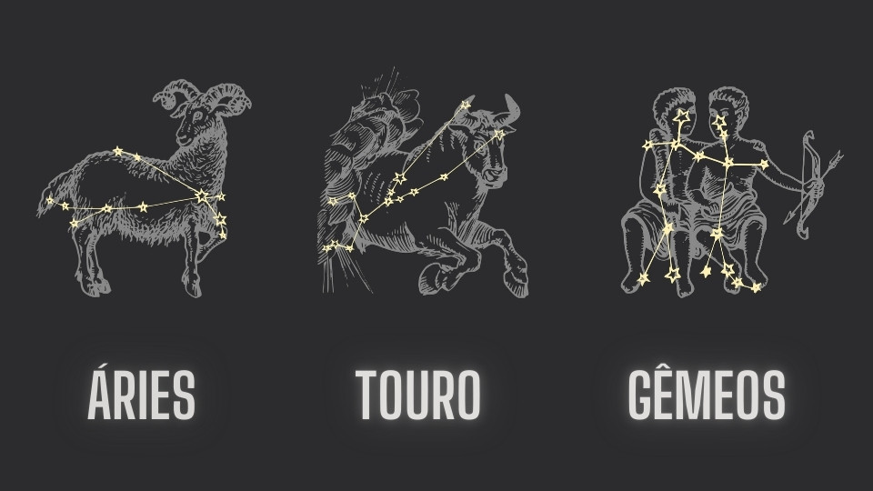 Constelações Áries, Touro e Gêmeos