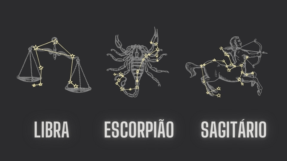 Constelações Libra, Escorpião e Sagitário
