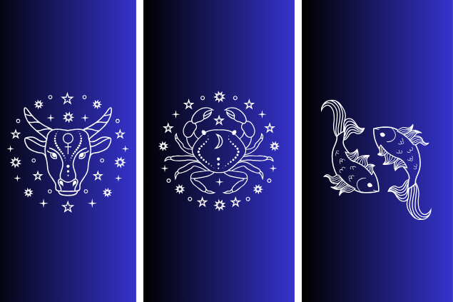 warmjuly / ??????????? ???????????? Olha_LV no Canva Pro Touro, Câncer e Peixes