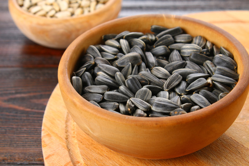 Sementes de girassol.